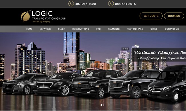 Logic Transportation Group website screenshot