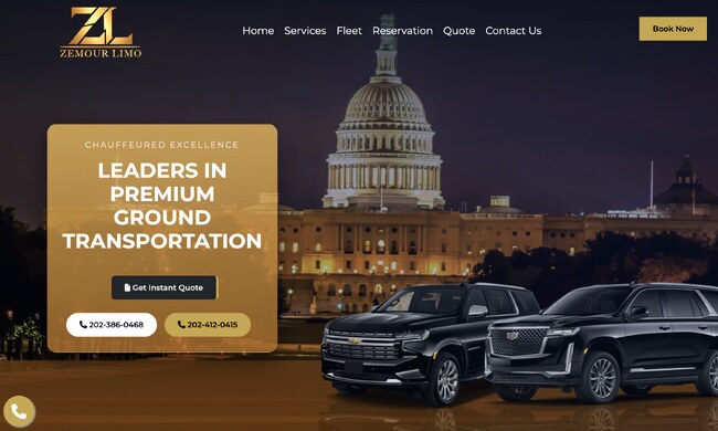 Zemour Limo website screenshot